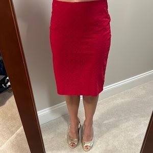 NWT New York and Company red pencil skirt size 2